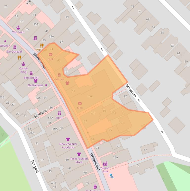 Kaart van postcodegebied 1791AB.