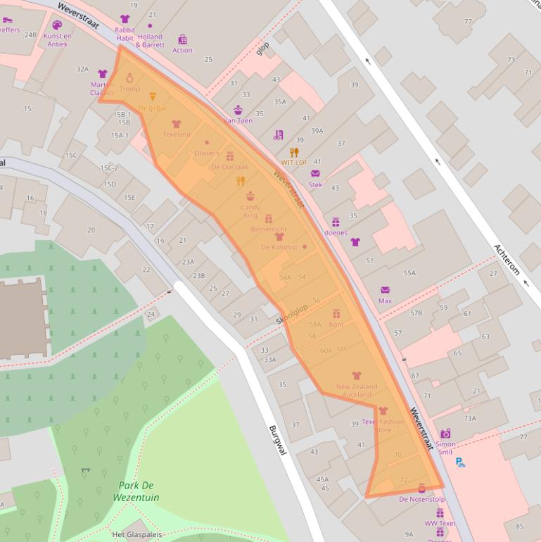 Kaart van postcodegebied 1791AE.
