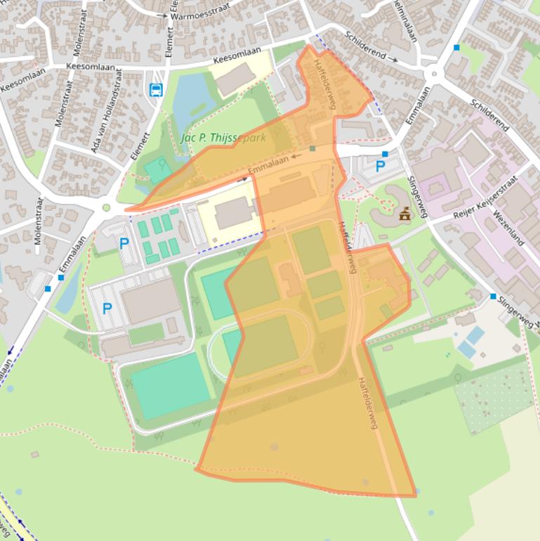 Kaart van postcodegebied 1791AS.