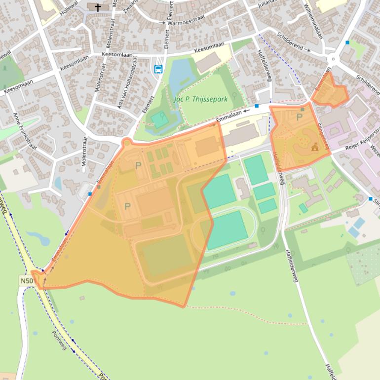 Kaart van postcodegebied 1791AT.