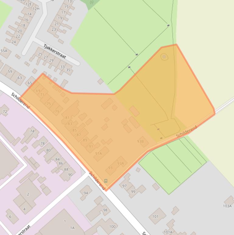 Kaart van postcodegebied 1791BC.