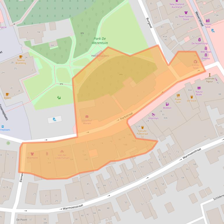 Kaart van postcodegebied 1791CA.