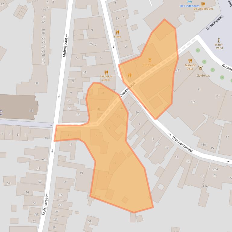 Kaart van postcodegebied 1791CM.