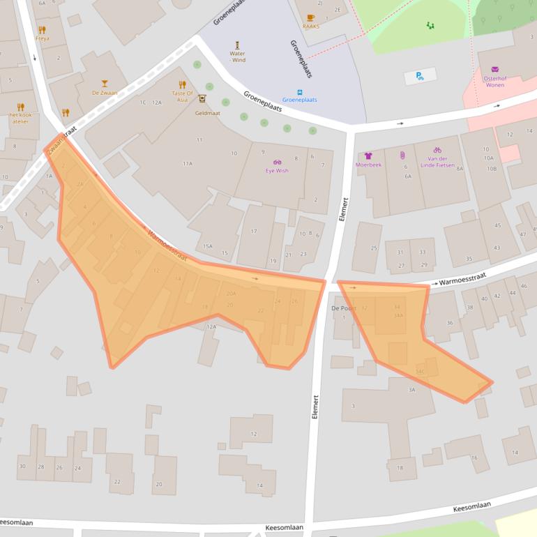 Kaart van postcodegebied 1791CR.