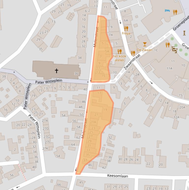 Kaart van postcodegebied 1791DJ.