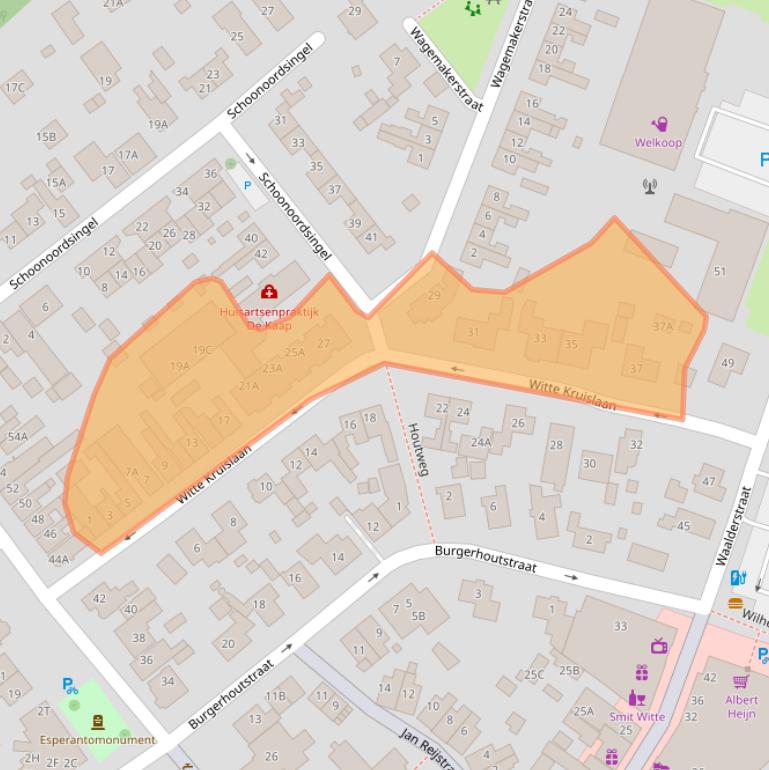 Kaart van postcodegebied 1791EG.