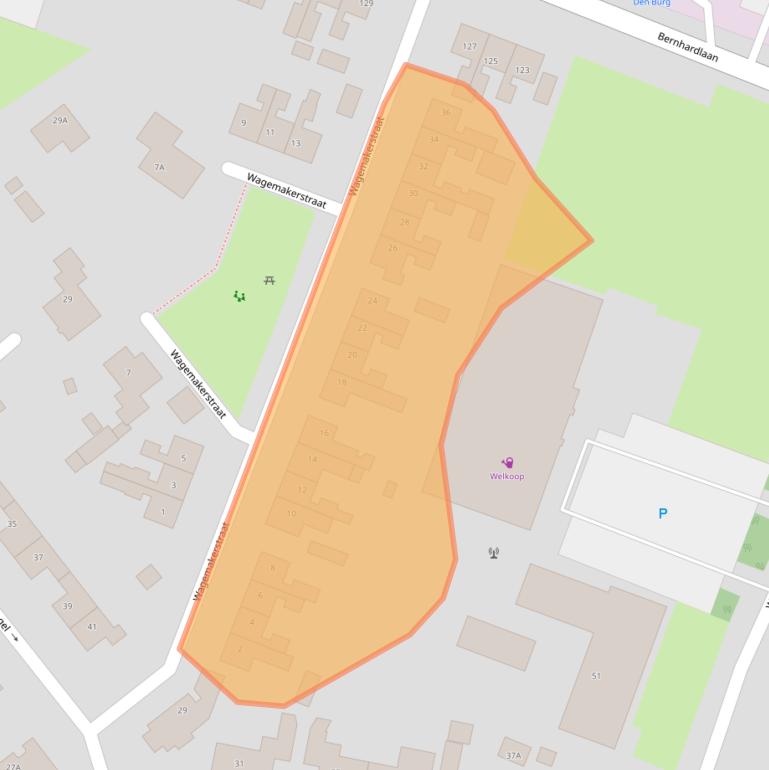 Kaart van postcodegebied 1791EK.