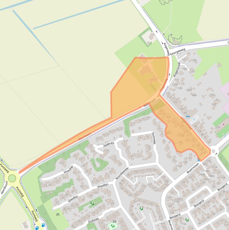 Kaart van postcodegebied 1791ER.