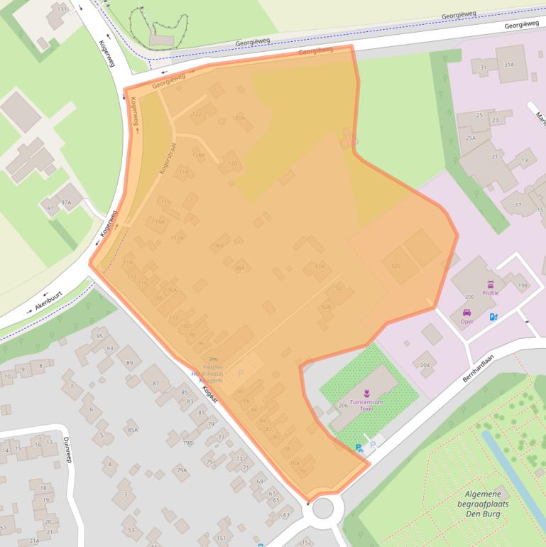 Kaart van postcodegebied 1791EV.