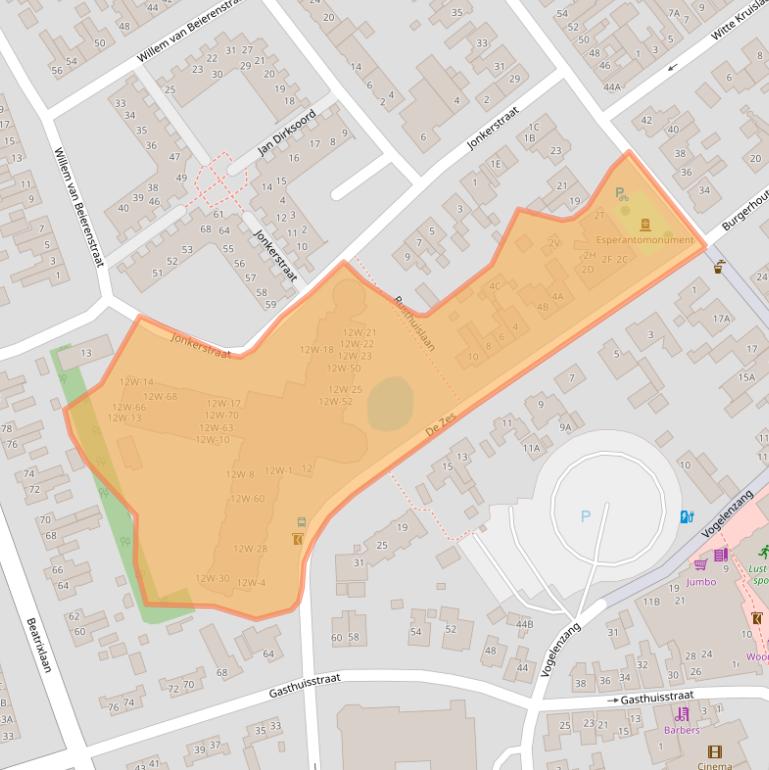Kaart van postcodegebied 1791EX.