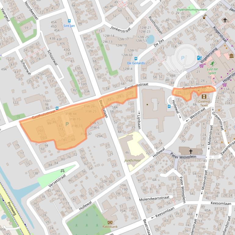 Kaart van postcodegebied 1791GK.