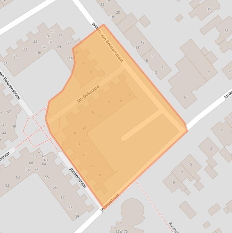 Kaart van postcodegebied 1791GP.