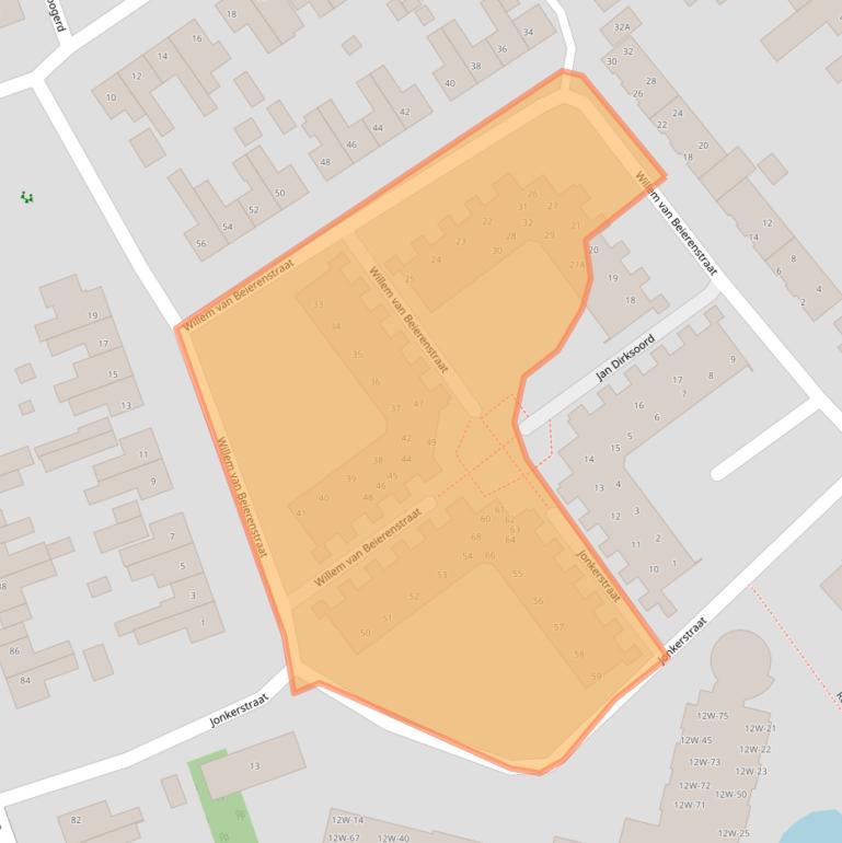 Kaart van postcodegebied 1791GR.