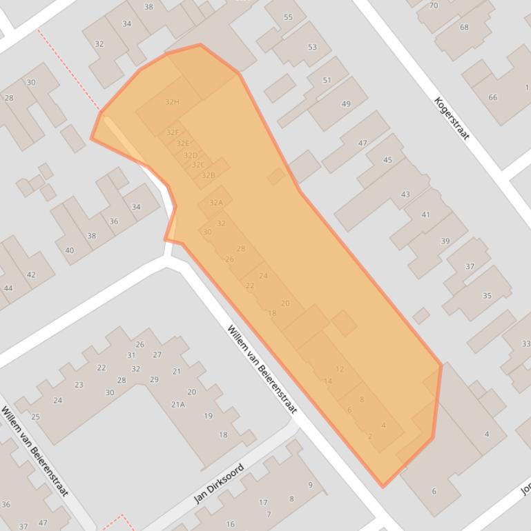 Kaart van postcodegebied 1791GT.