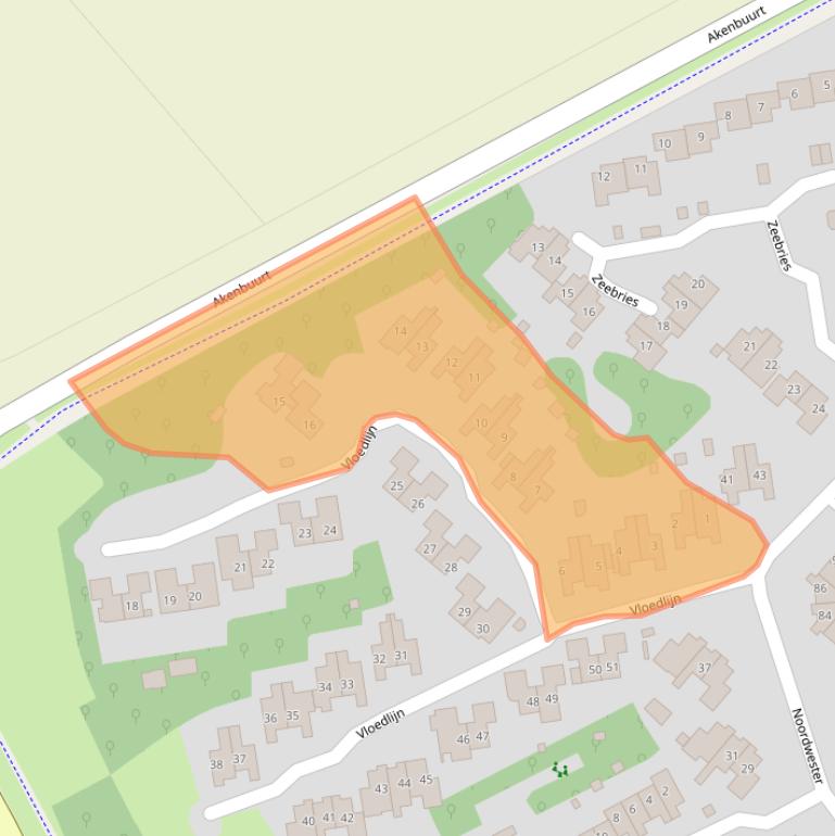 Kaart van postcodegebied 1791HH.