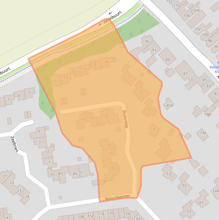 Kaart van postcodegebied 1791HP.