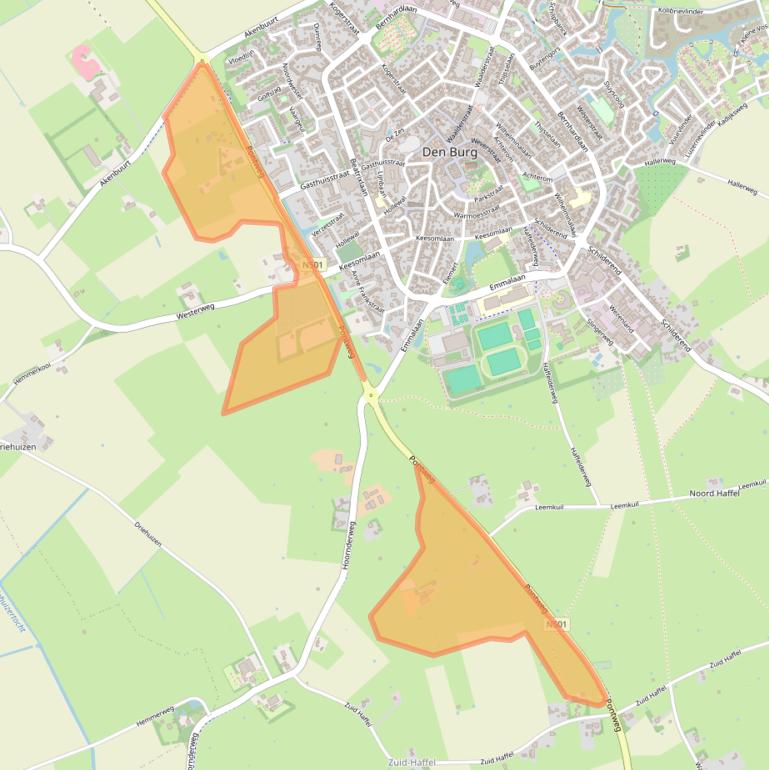 Kaart van postcodegebied 1791LA.