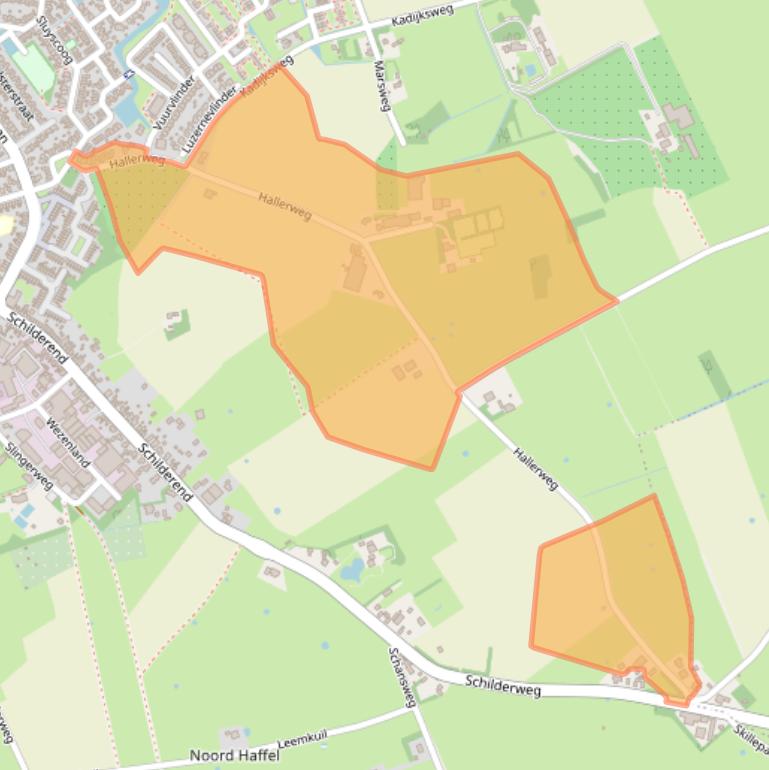Kaart van postcodegebied 1791LR.