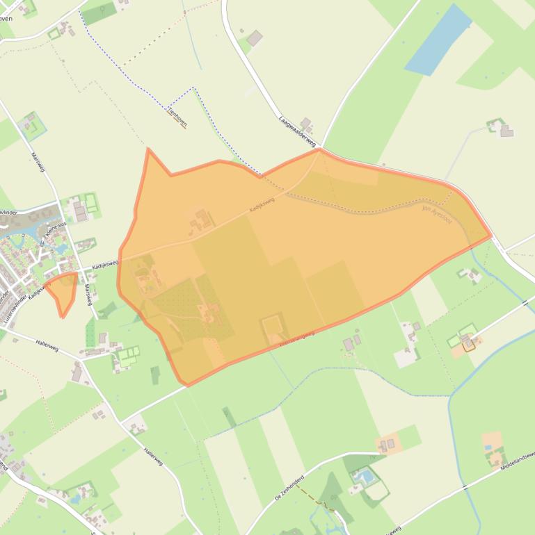 Kaart van postcodegebied 1791LT.