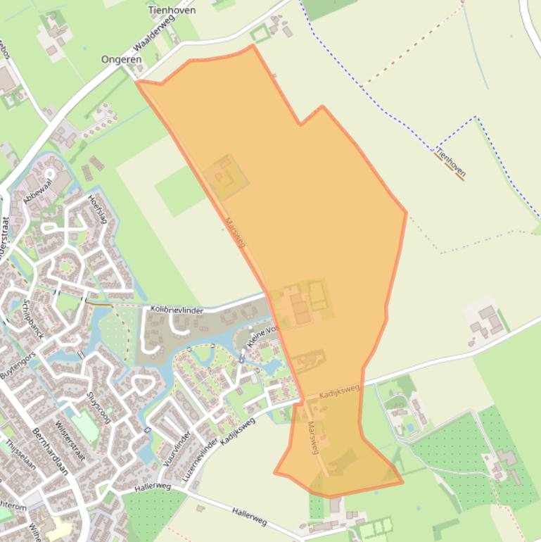 Kaart van postcodegebied 1791LV.