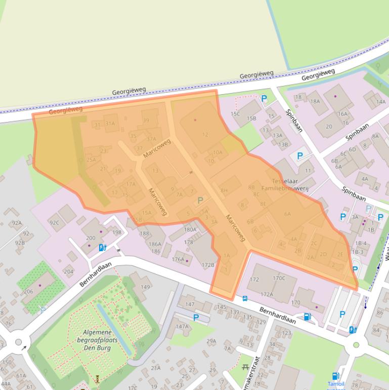 Kaart van postcodegebied 1791MD.