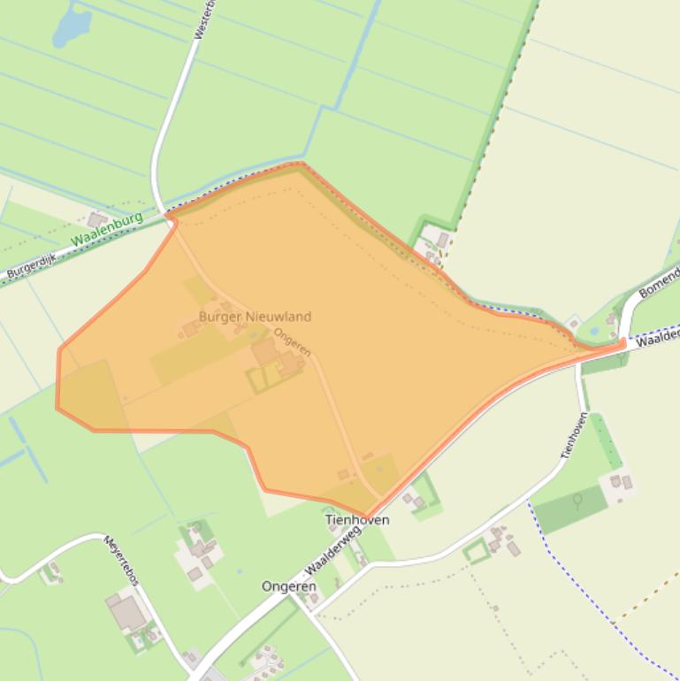 Kaart van postcodegebied 1791ME.