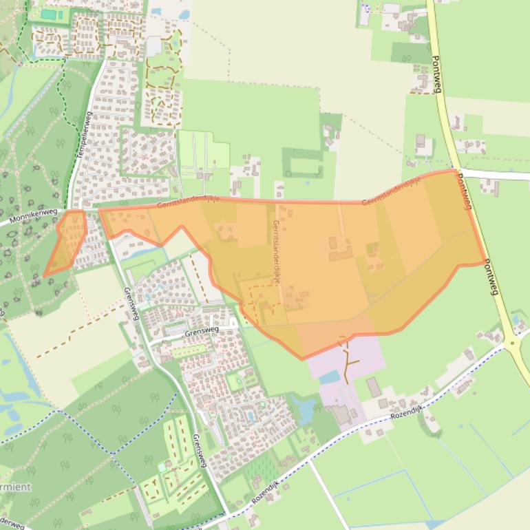 Kaart van postcodegebied 1791NA.