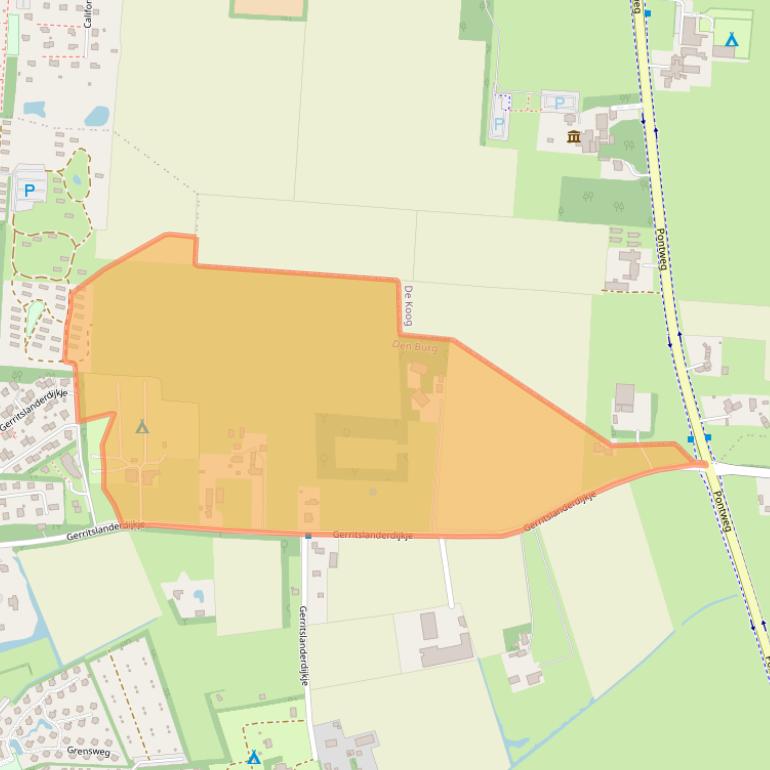 Kaart van postcodegebied 1791NB.