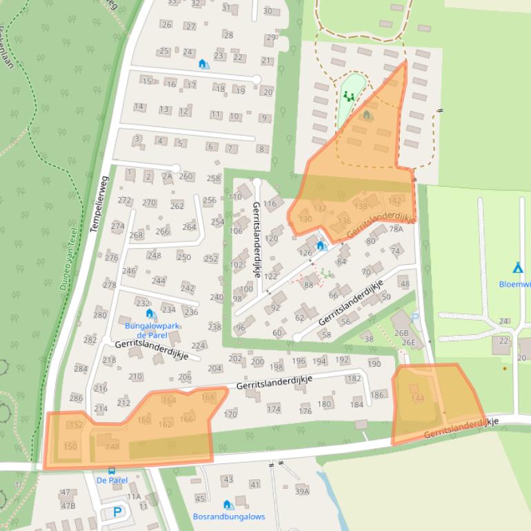 Kaart van postcodegebied 1791NG.