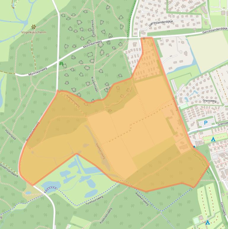Kaart van postcodegebied 1791NJ.