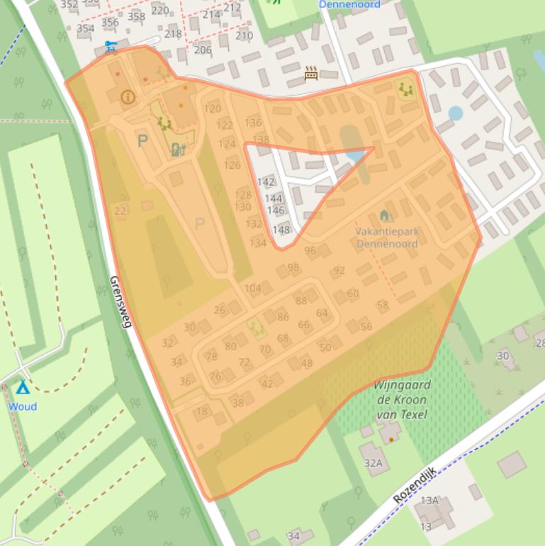 Kaart van postcodegebied 1791NK.