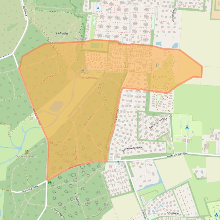 Kaart van postcodegebied 1791NS.