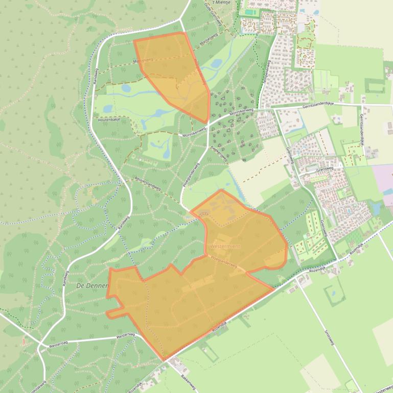Kaart van postcodegebied 1791NV.