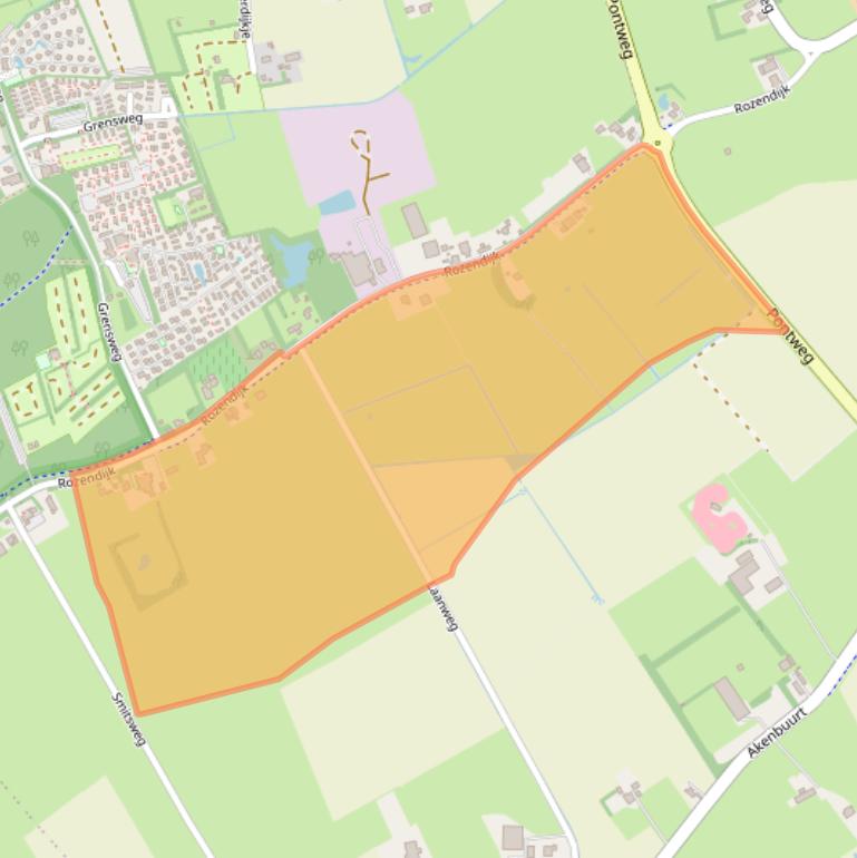 Kaart van postcodegebied 1791PC.