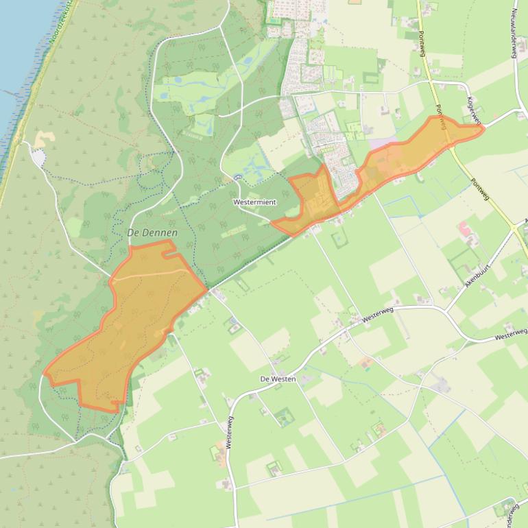 Kaart van postcodegebied 1791PE.