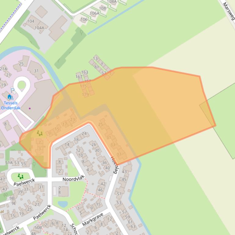 Kaart van postcodegebied 1791SB.