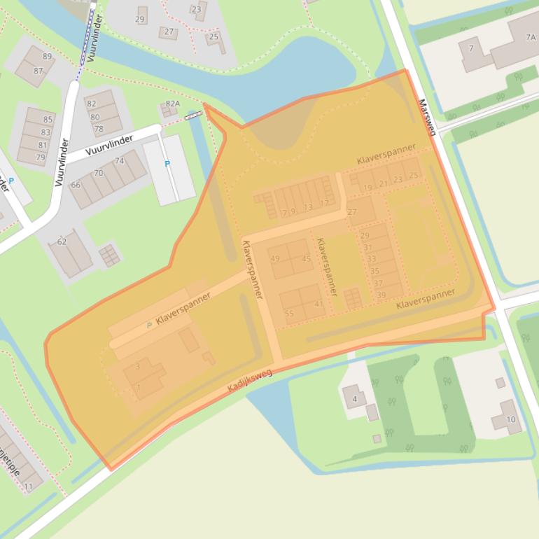 Kaart van postcodegebied 1791TS.