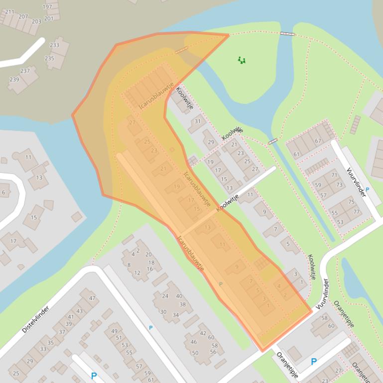 Kaart van postcodegebied 1791TV.