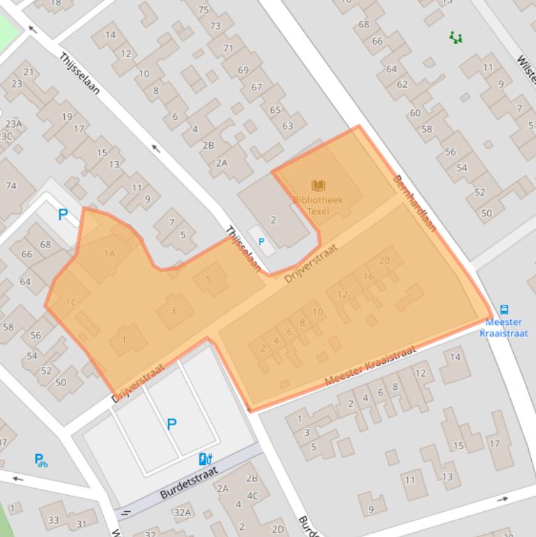 Kaart van postcodegebied 1791VC.