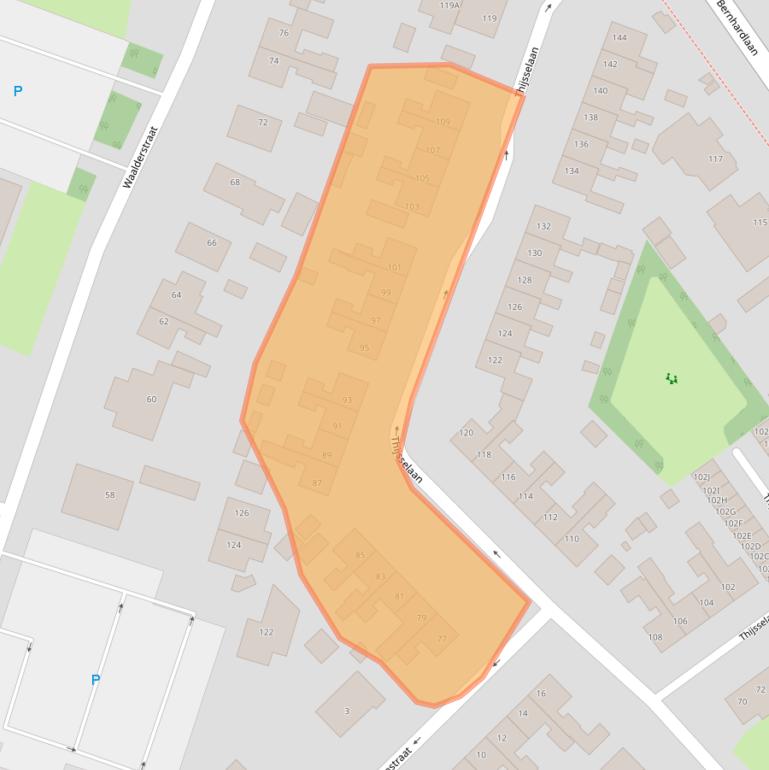 Kaart van postcodegebied 1791VG.