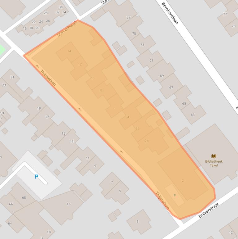 Kaart van postcodegebied 1791VH.