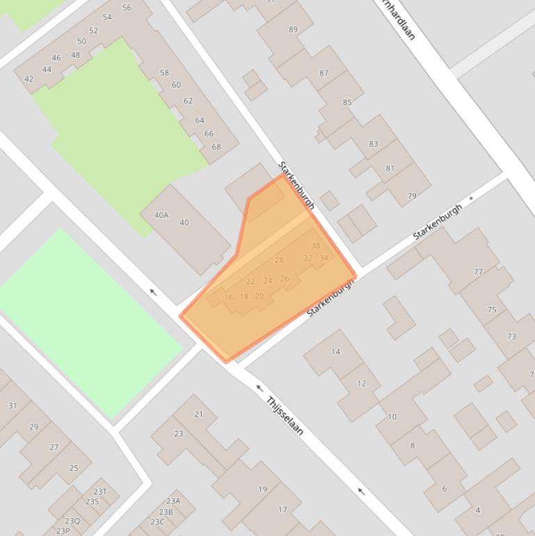 Kaart van postcodegebied 1791VP.