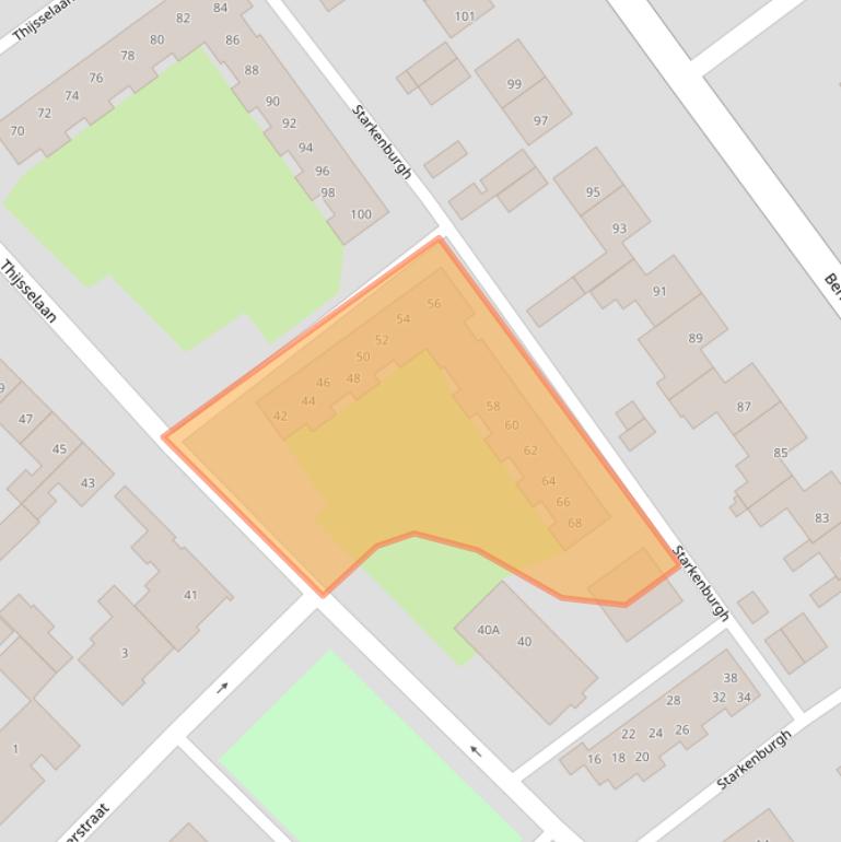 Kaart van postcodegebied 1791VR.