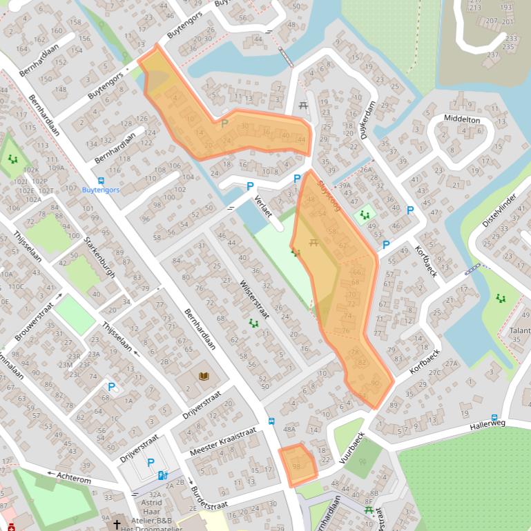 Kaart van postcodegebied 1791WT.