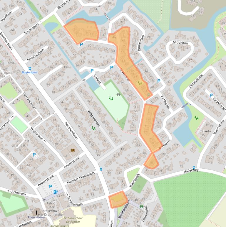 Kaart van postcodegebied 1791WV.