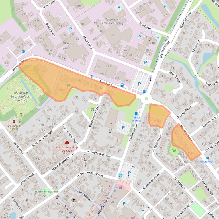 Kaart van postcodegebied 1791XD.
