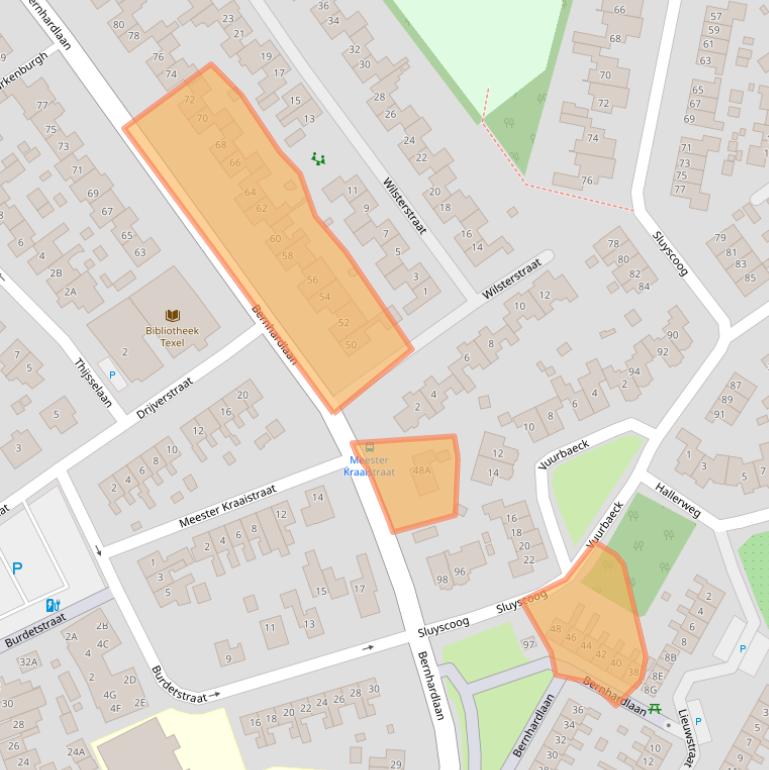 Kaart van postcodegebied 1791XG.