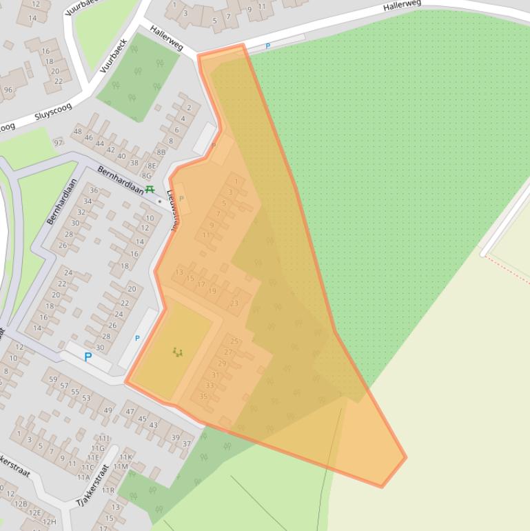 Kaart van postcodegebied 1791XM.