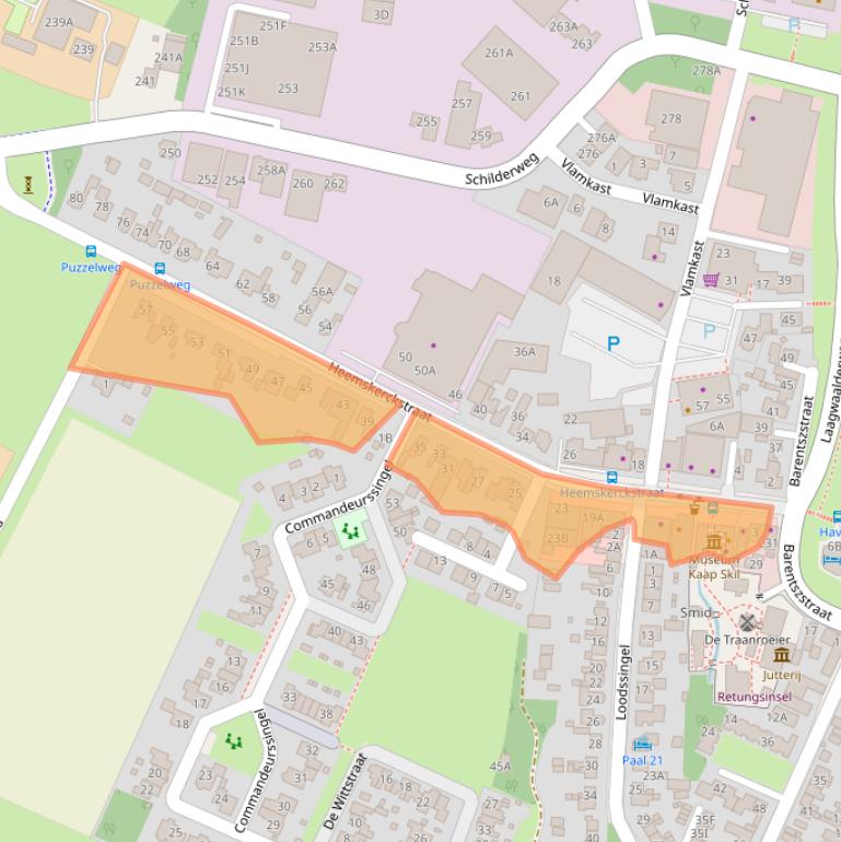 Kaart van postcodegebied 1792AA.