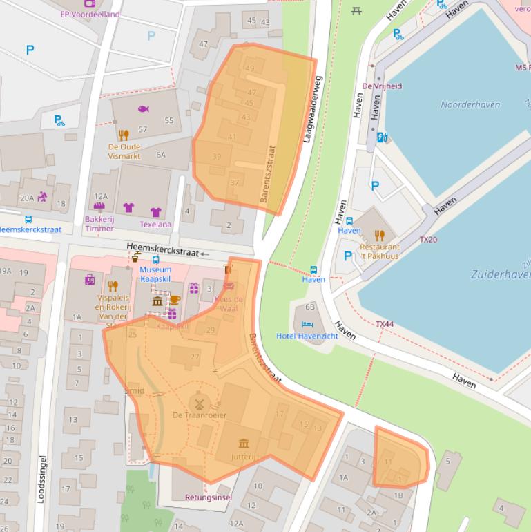 Kaart van postcodegebied 1792AD.